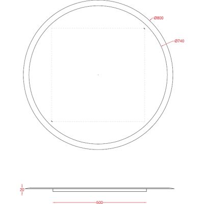 Art Ceram Round lustro okrągłe 80 cm ACS009