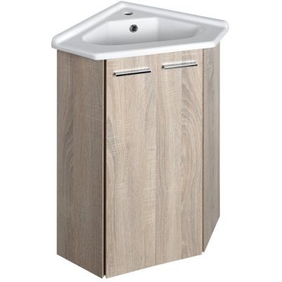 Aqualine Zoja szafka 39x39x74 cm podumywalkowa wisząca dąb platin 50344