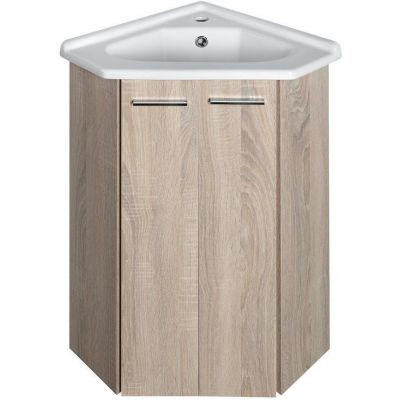 Aqualine Zoja szafka 39x39x74 cm podumywalkowa wisząca dąb platin 50344