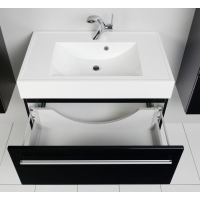 Antado Variete szafka 80 cm podumywalkowa wisząca czarny połysk 658547