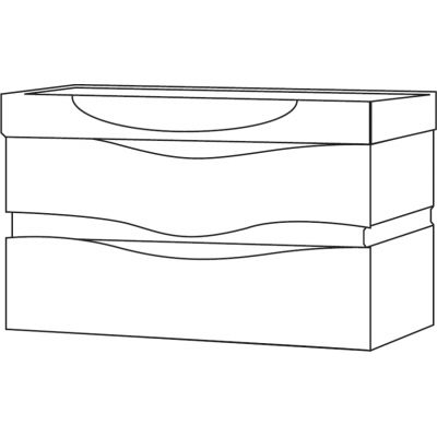 Antado Wave szafka 80 cm podumywalkowa wisząca grafit mat 667921