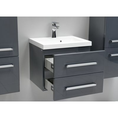 Antado Variete szafka 50 cm podumywalkowa wisząca szary połysk FM-C-442/5/2-K917