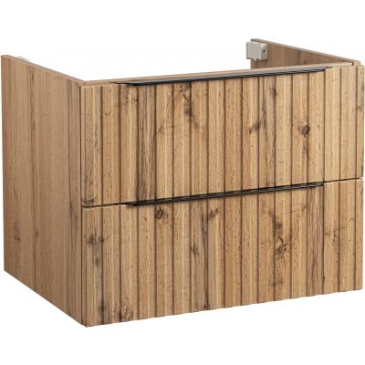 Astor Amy umywalka z szafką 61 cm biały połysk/dąb wotan AM-AMU-622-NN