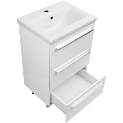 Astor Bryza umywalka z szafką 51 cm białą AM-BZU-500-27