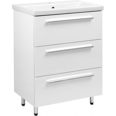 Astor Bryza umywalka z szafką 61 cm białą AM-BZU-600-27