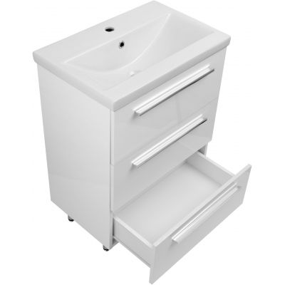 Astor Bryza umywalka z szafką 61 cm białą AM-BZU-600-27