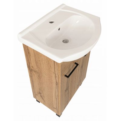 Astor Diuna Wotan umywalka z szafką 51 cm dąb AM-LUD-502-2N