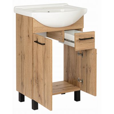 Astor Diuna Wotan umywalka z szafką 56 cm dąb AM-LUD-552-2N