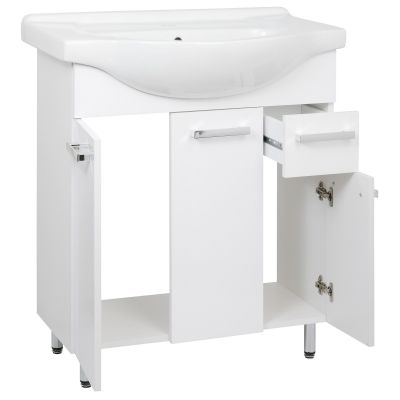 Astor Lupo umywalka z szafką 76 cm białą AM-LUD-751-27