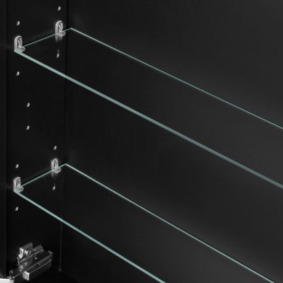 Astor Amy szafka 60x14x60 cm z lustrem czarna AM-MSL-603-03