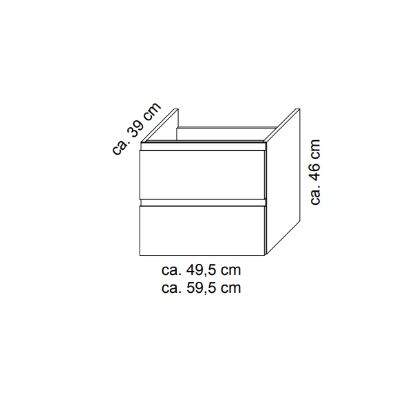 Astor Reno umywalka z szafką 60 cm biała AM-REU-620-27