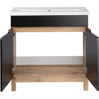 Astor Alma umywalka z szafką 81 cm czarną AM-SKU-852-BN