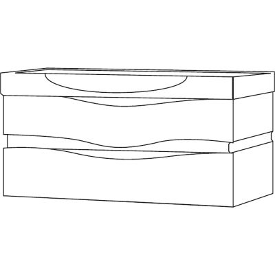 Antado Wave szafka 100 cm podumywalkowa wisząca biały połysk 667907