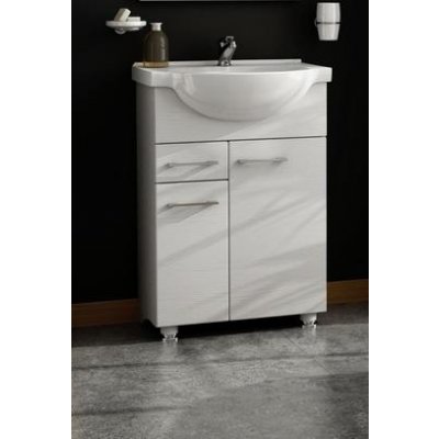 Antado Novella szafka pod umywalkę 61 cm winter frost białe drewno NBF-540/6