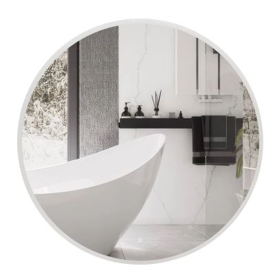 Balneo Moon lustro 60x60 cm okrągłe z oświetleniem z matą grzewczą biały L0101020401-1