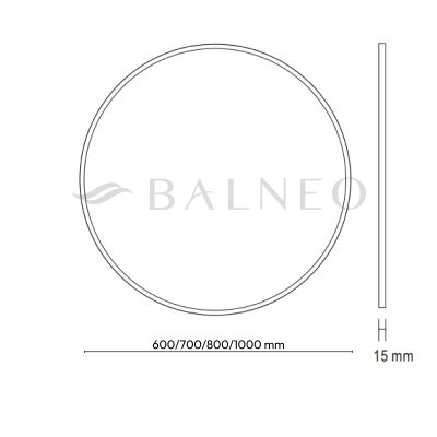 Balneo Corina Gold lustro 70x70 cm okrągłe złoty L0101030503-2