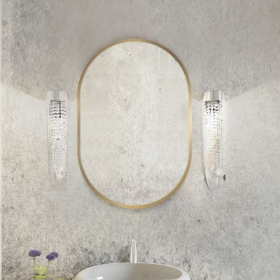 Baltica Design Tiny Border Pastille lustro 40x95 cm owalne złoty
