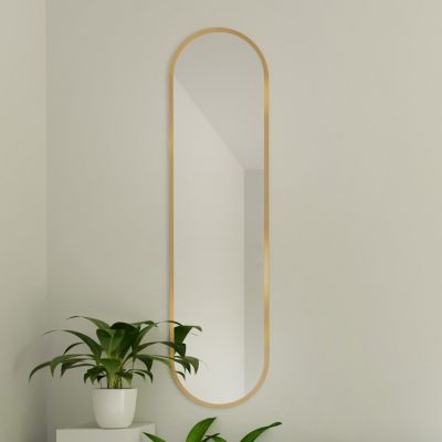 Baltica Design Tiny Border Pastille lustro 40x155 cm owalne złoty