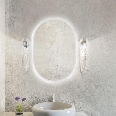 Baltica Design Tiny Border Pastille lustro 95x40 cm z oświetleniem LED białe barwa ciepła