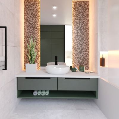 Baltica Design Holger II półka na ręcznik 75 cm ścienna czarna