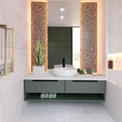 Baltica Design Holger II Gold półka na ręcznik 75 cm ścienna złota