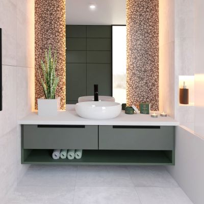 Baltica Design Holger III półka na ręcznik 100 cm ścienna czarna