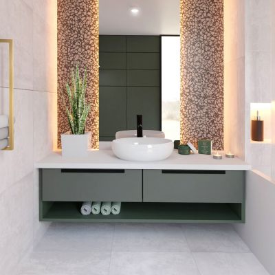 Baltica Design Holger III Gold półka na ręcznik 100 cm ścienna złota