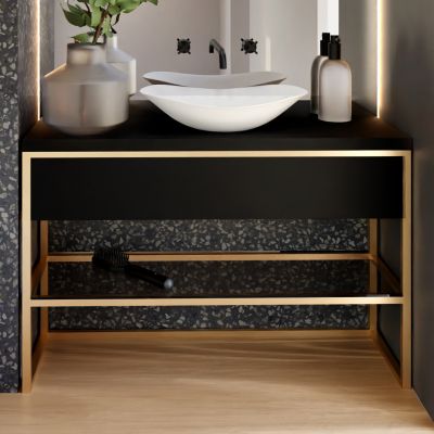 Baltica Design Trine konsola podumywalkowa 60x40x75 cm czarna