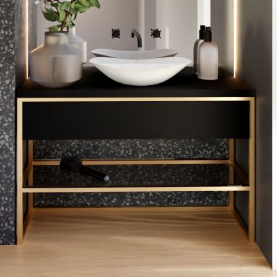 Baltica Design Trine konsola podumywalkowa 80x40x75 cm czarna