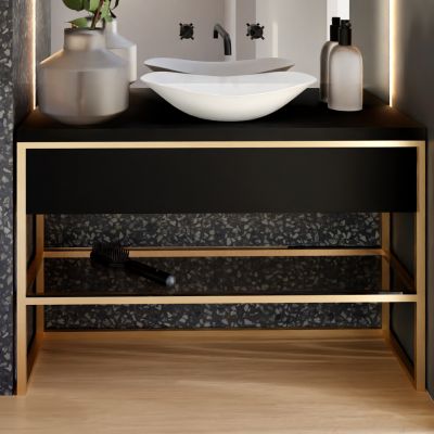 Baltica Design Trine konsola podumywalkowa 100x40x75 cm czarna