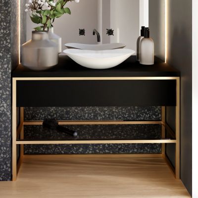 Baltica Design Trine konsola podumywalkowa 120x40x75 cm czarna