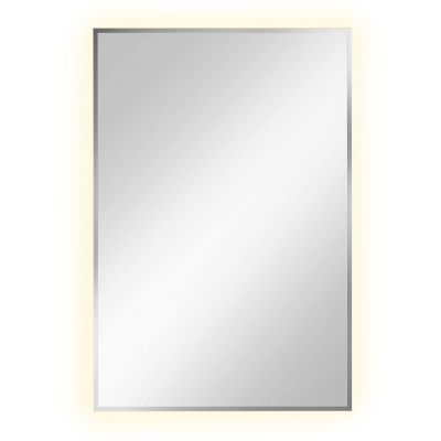 Baltica Design Tiny Border Straight lustro 60x90 cm prostokątne z oświetleniem srebrny