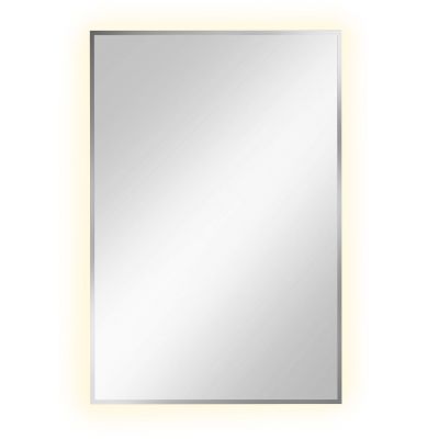 Baltica Design Tiny Border Straight lustro 60x90 cm prostokątne z oświetleniem srebrny