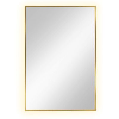 Baltica Design Tiny Border Straight lustro 60x90 cm prostokątne z oświetleniem złoty