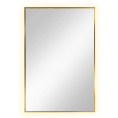 Baltica Design Tiny Border Straight lustro 60x90 cm prostokątne z oświetleniem złoty