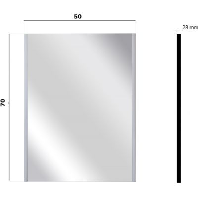 BD Art Twin lustro 70x50 cm prostokątne z oświetleniem 301210000354