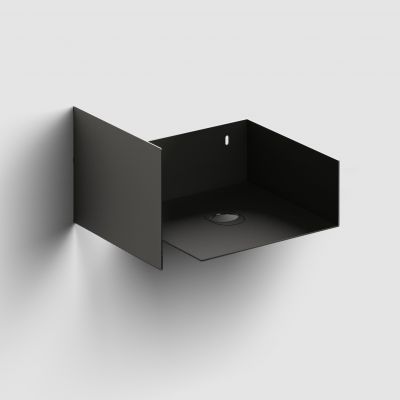 Clou Flush konsola 36,5x27x20,5 cm podumywalkowa wisząca czarna CL/07.36.010.21