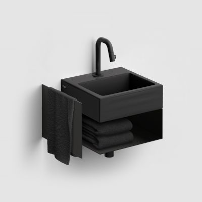 Clou Flush konsola 36,5x27x20,5 cm podumywalkowa wisząca czarna CL/07.36.010.21