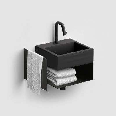 Clou Flush konsola 36,5x27x20,5 cm podumywalkowa wisząca czarna CL/07.36.010.21