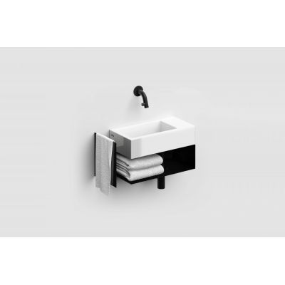 Clou Flush konsola 44x18x20,5 cm podumywalkowa wisząca prawa czarna CL/07.36.030.21