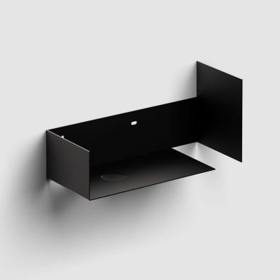 Clou Flush konsola 44x18x20,5 cm podumywalkowa wisząca lewa czarna CL/07.36.032.21