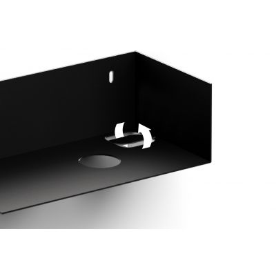 Clou Flush konsola 44x18x20,5 cm podumywalkowa wisząca lewa czarna CL/07.36.032.21