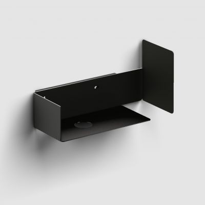 Clou New Flush konsola 44x18x21,2 cm podumywalkowa wisząca lewa czarna CL/07.36.432.21