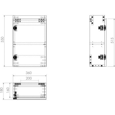 Clou Flush szafka 36x18x55 cm podumywalkowa wisząca lewa grecki dąb IB/07.16.7036.63.L