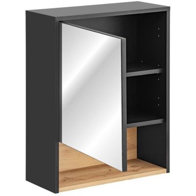 Comad Borneo szafka 60x25x75 cm z lustrem szara BORNEO COSMOS 840 FSC