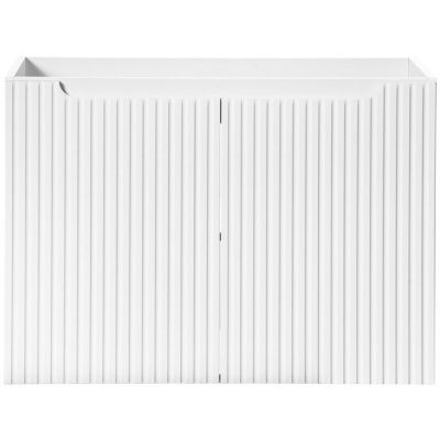 Zestaw Comad Nova White/Oak szafki 80 cm i 20 cm z blatem meblowym 100 cm biały/dąb i umywalka Beyond 48x32,5 cm biała z szafką boczną wysoką i regałem SET-NOW B OAK 100CM UN BEYOND WH HC LR