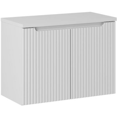 Zestaw Comad Nova White szafka z blatem 80 cm wisząca biała SET-NOW B 80CM D