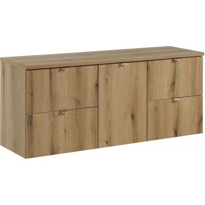 Zestaw Comad Nova Oak szafki 50 cm, 50 cm i 40 cm z blatem meblowym 140 cm dąb SET-NOA B OAK 140CM S