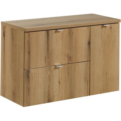 Zestaw Comad Nova Oak szafki 60 cm i 30 cm wiszące z blatem meblowym 90 cm dąb SET-NOA B OAK 90CM S