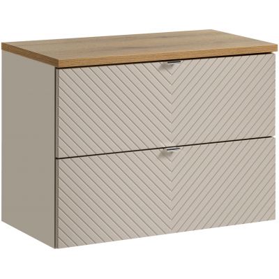 Zestaw Comad Viva Cashmere szafka 80x39x57 cm podumywalkowa wisząca kaszmir z blatem dąb SET-VIC B OAK 80CM S